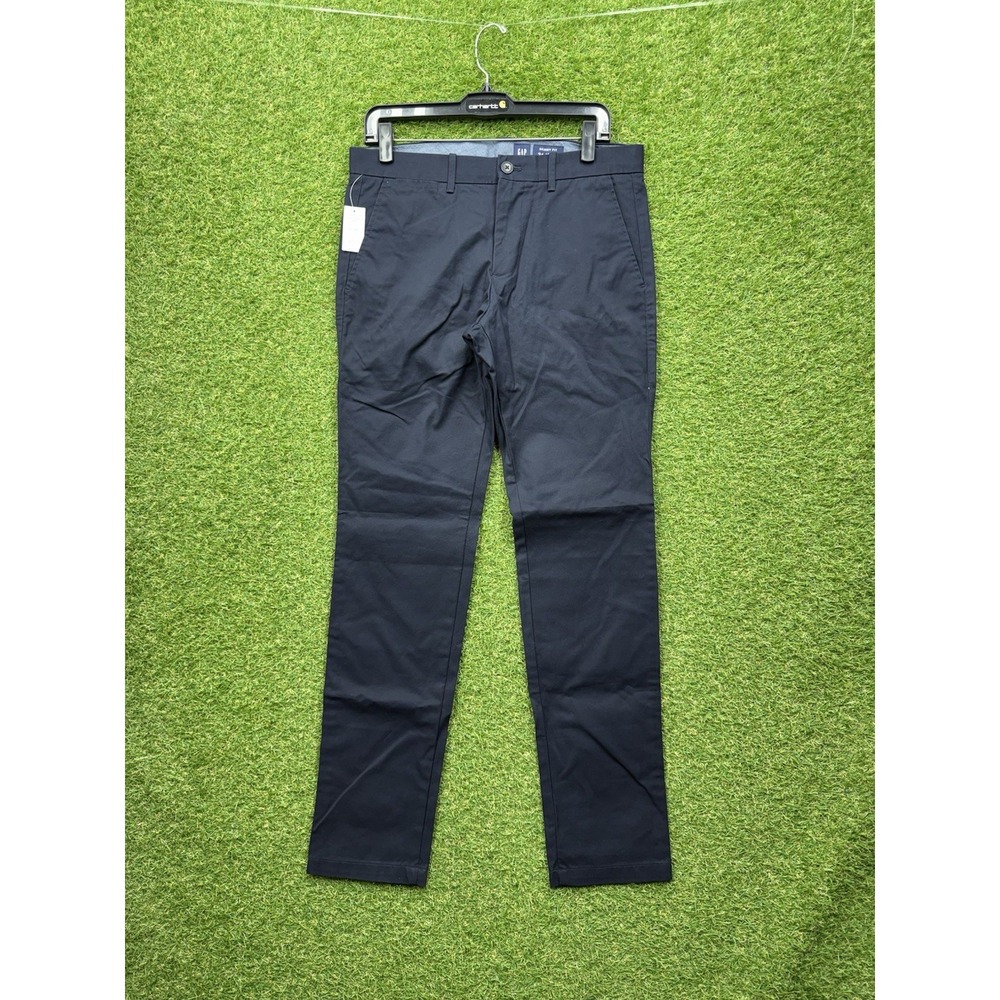 GAP Skinny Chino Pants Mens 31x32 Blue Regenerative Cotton New Work Casual NWT